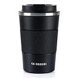 CS COSDDI Thermobecher- Isolierbecher, Edelstahl Travel Mug, 13oz/380ml Vakuum auslaufsicher...
