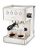 Solis Espressomaschine Barista Gran Gusto 1014 - Siebträgermaschine - Tassengröße programmierbar...