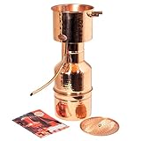 Copper Garden Kupfer Destille Leonardo 2 Liter I Kleindestille nach Dr. Helge Schmickl mit Aromasieb...