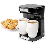 TronicXL Kleine 1-2 Tassen Kaffeemaschine + 2x Tasse + Dauer Filter I Mini Kaffee Maschine I Kompakt...