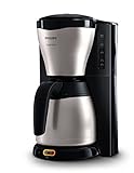 Philips Domestic Appliances HD7546/20 Gaia Filter-Kaffeemaschine mit Thermo-Kanne, schwarz/metall